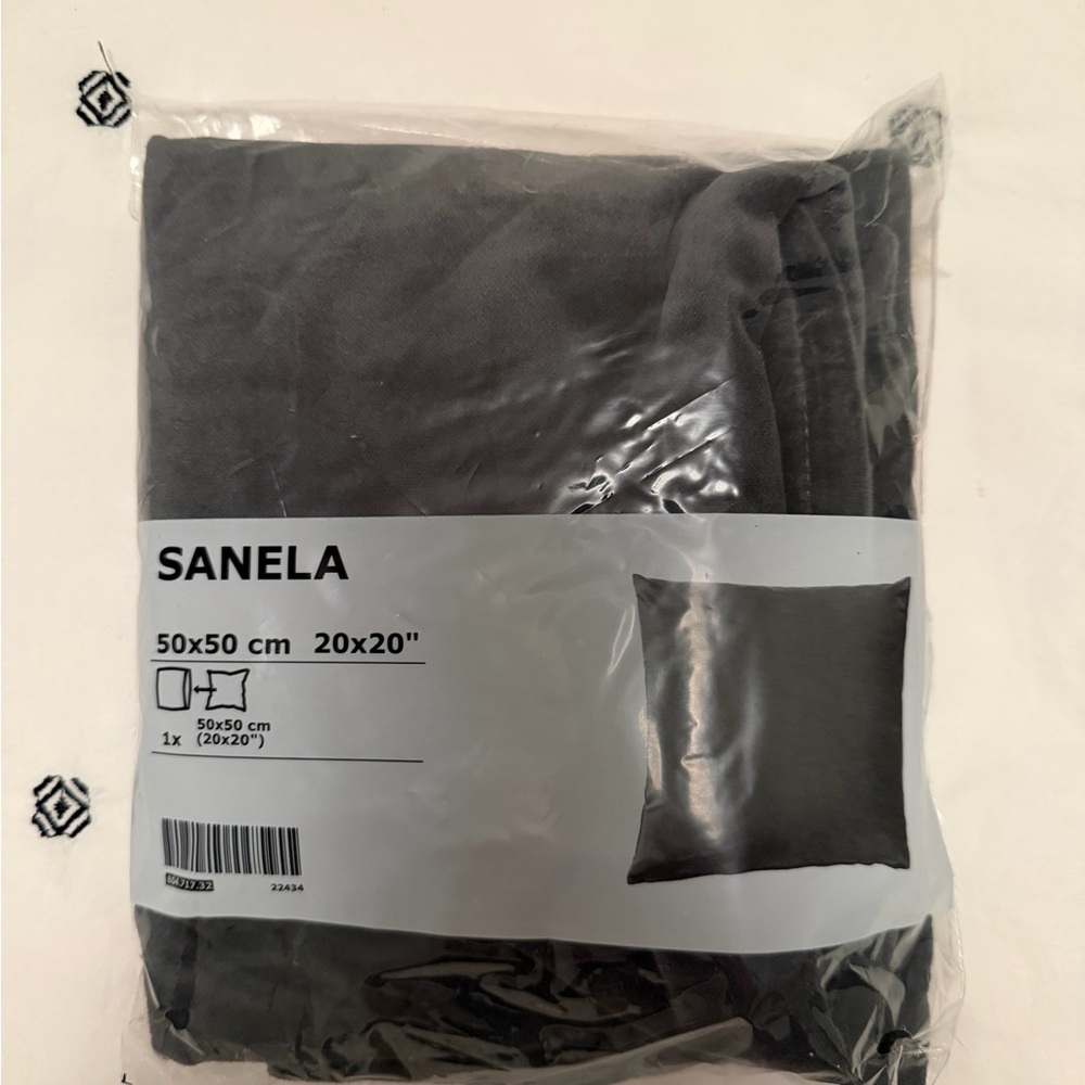 New SANELA 20x20" Pillow Cover in Charcoal Gray